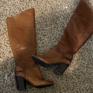 Vince Camuto Brown Heel Knee Boots